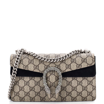 Gucci Dionysus Bag GG Coated Canvas with Crystal Embellished Metal Small