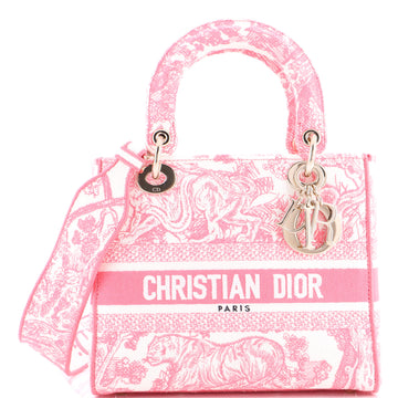 Christian Dior Toile de Jouy Lady D-Lite Bag Embroidered Canvas