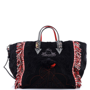 Christian Louboutin Caba Tote Motif Embroidered Jacquard Large