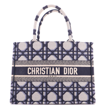 Christian Dior Book Tote Macrocannage Canvas Medium