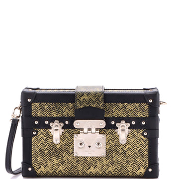 Louis Vuitton Petite Malle Handbag Limited Edition Printed Leather