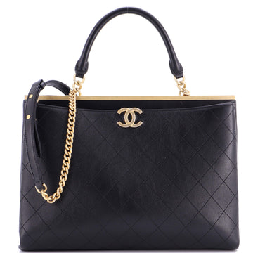 Chanel Coco Luxe Shopping Tote Quilted Calfskin Large