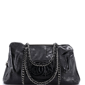 Chanel Luxe Ligne Zipped Tote Patent Large