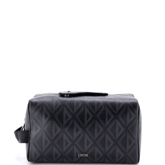 Christian Dior Lingot Toiletry Pouch CD Diamond Coated Canvas