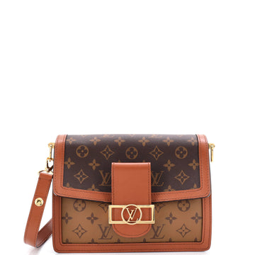 Louis Vuitton Dauphine Shoulder Bag Reverse Monogram Canvas MM