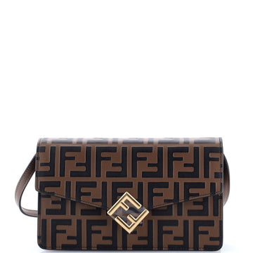 Fendi FF Diamonds Wallet on Chain FF Embossed Leather