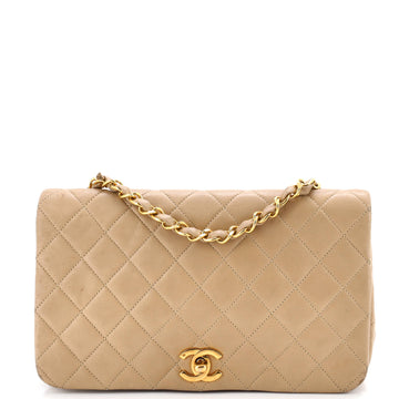 Chanel Vintage Full Flap Bag Quilted Lambskin Medium