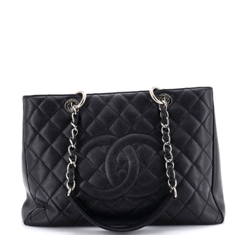 Chanel Grand Shopping Tote Quilted Caviar
