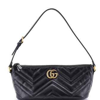 Gucci GG Marmont Pochette Shoulder Bag Matelasse Leather Small