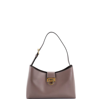 Salvatore Ferragamo Trifolio Shoulder Bag Leather East West