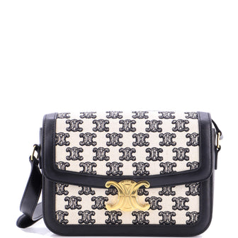 Celine Triomphe Shoulder Bag Triomphe Canvas Medium