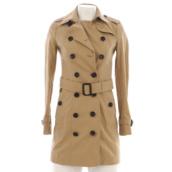 Burberry Women's Sandringham Belted Mid-Length Trench Coat Cotton