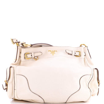Prada Side Pocket Hobo Vitello Daino Medium