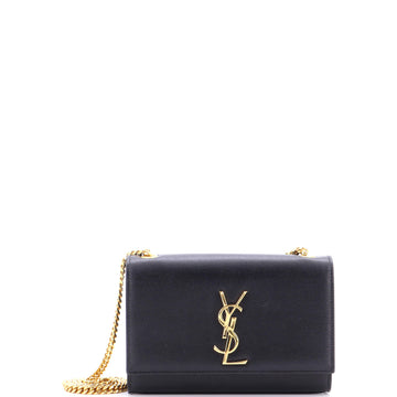 Saint Laurent Classic Monogram Crossbody Bag Grainy Leather Small