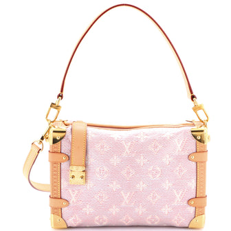 Louis Vuitton Side Trunk Handbag Monoglam Jacquard Canvas MM