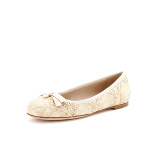 Christian Dior Women's Dior Ballet Flats Cannage Quilt Raffia