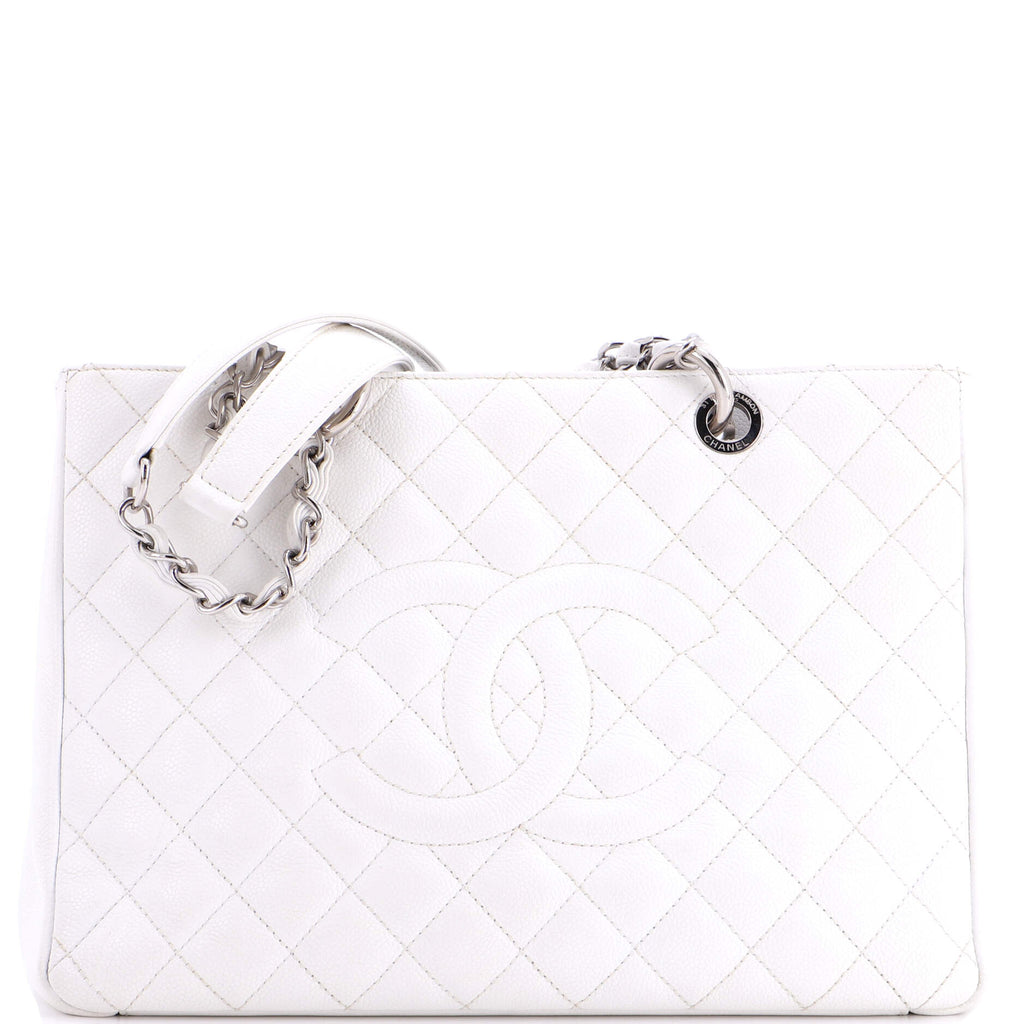 Grand Shopping Tote Quilted Caviar