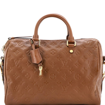 Louis Vuitton Speedy Bandouliere Bag Monogram Empreinte Leather 30