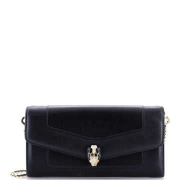 Bvlgari Serpenti Forever Wallet on Chain Leather Long