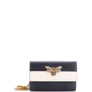 Gucci Queen Margaret Chain Wallet Leather Mini