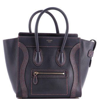 Celine Luggage Bag Smooth Leather Micro