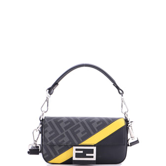 Fendi Baguette NM Bag Zucca Coated Canvas and Leather Mini