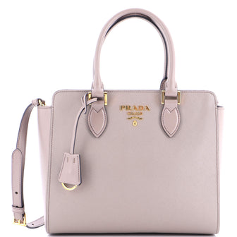Prada Convertible Open Tote Saffiano Leather Small