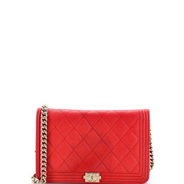 Chanel Boy Wallet on Chain Quilted Goatskin