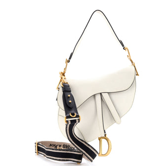Christian Dior Saddle Handbag Leather Medium