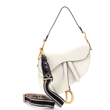 Christian Dior Saddle Handbag Leather Medium