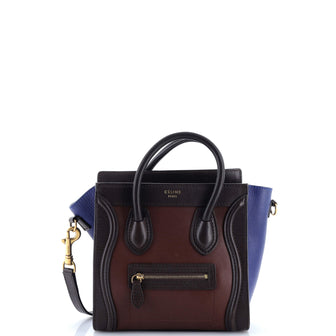 Celine Tricolor Luggage Bag Leather Nano