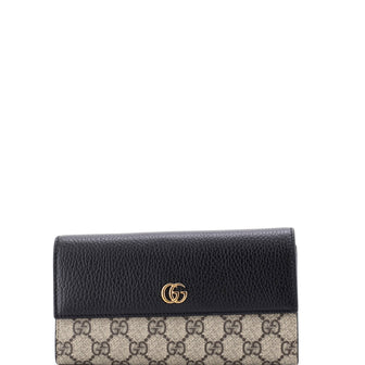 Gucci GG Marmont Continental Wallet GG Coated Canvas and Leather Long