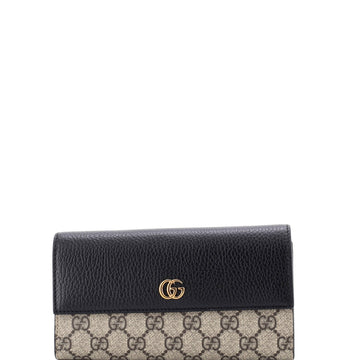 Gucci GG Marmont Continental Wallet GG Coated Canvas and Leather Long