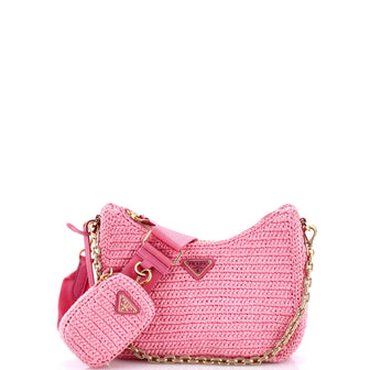 Prada Re-Edition 2005 Shoulder Bag Raffia Small