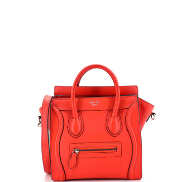 Celine Luggage Bag Grainy Leather Nano
