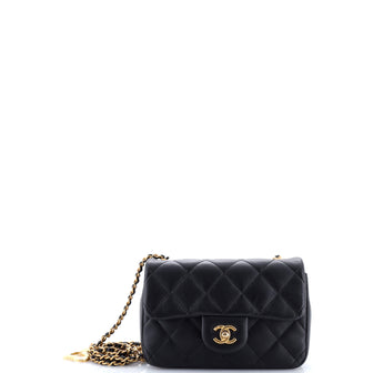 Chanel Heart Charms Flap Bag Quilted Lambskin Mini