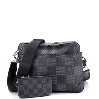 Louis Vuitton Trio Messenger Bag Limited Edition Damier Graphite 3D