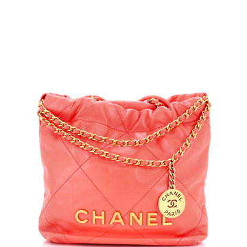 Chanel 22 Chain Hobo Quilted Calfskin Mini