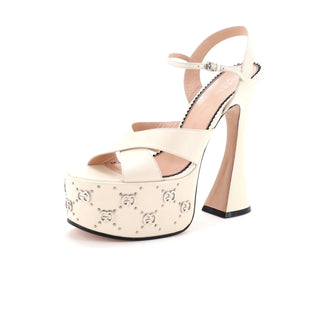 Gucci Women's Janaya GG Studded Platform Sandals Leather