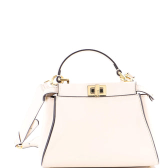 Fendi Peekaboo Bag Leather with Zucca Suede Interior Mini