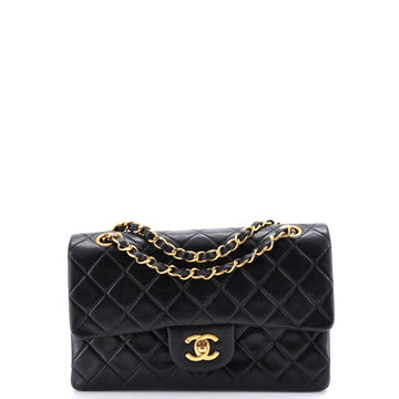 Chanel Vintage Classic Double Flap Bag Quilted Lambskin Small