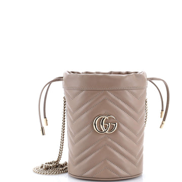 Gucci GG Marmont Bucket Bag Matelasse Leather Mini