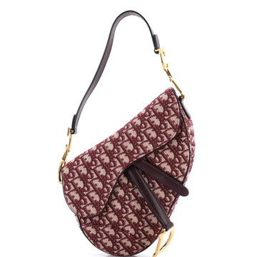 Christian Dior Saddle Handbag Oblique Canvas Medium