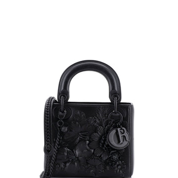 Christian Dior Ultra Matte Lady Dior Bag Flower Embroidered Lambskin Mini