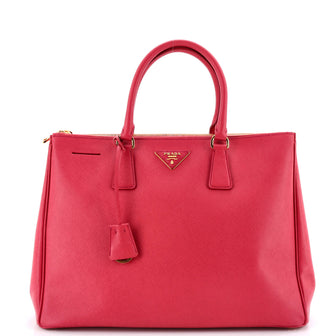 Prada Double Zip Lux Tote Saffiano Leather Large