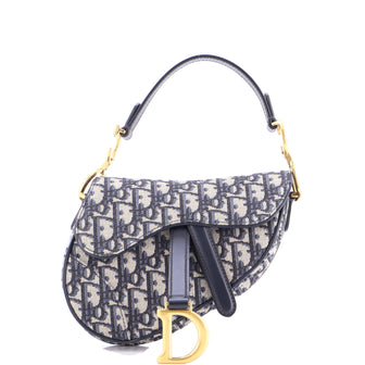 Christian Dior Saddle Handbag Oblique Canvas Mini
