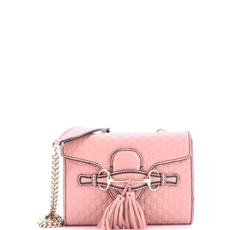 Gucci Emily Chain Flap Bag Microguccissima Leather Mini
