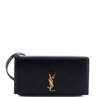 Saint Laurent Classic Monogram Phone Holder Shoulder Bag Leather