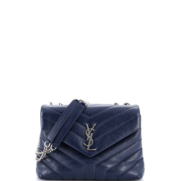 Saint Laurent Loulou Shoulder Bag Matelasse Chevron Leather Small