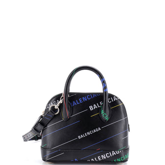 Balenciaga Logo Ville Bag Printed Leather XXS